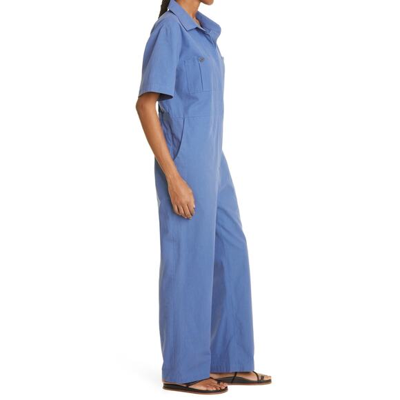 MARA HOFFMAN Kailyn Recycled Cotton Utility Jumpsuit - Blue size small - Picture 2 of 15